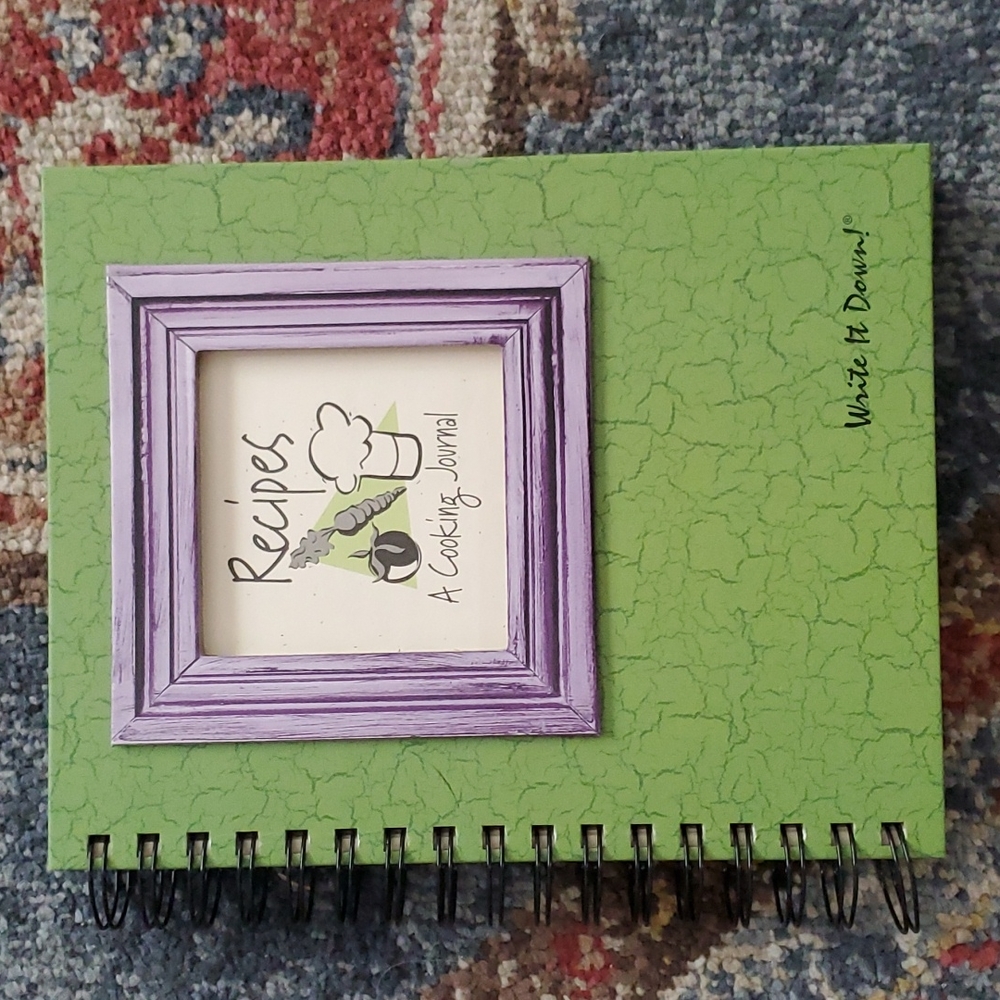 Recipes A Cooking Journal Green Hardcover Book NEW